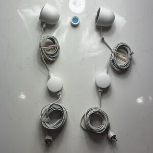 Google Nest Outdoor 1st Gen Wired Security Cameras And Cables ( A0033 ) Lot of 2
